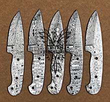 Load image into Gallery viewer, Lot of 5 Custom Handmade Damascus Steel Blank Blade Knife For Knife Making Supplies (SU-123)
