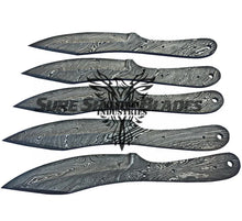 Load image into Gallery viewer, Lot of 5 Damascus Steel Blank Blade Knife For Knife Making Supplies (SU-181)
