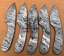 Load image into Gallery viewer, Lot of 5 Custom Handmade Damascus Steel Blank Blade Knife For Knife Making Supplies (SU-119)
