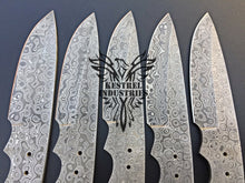 Load image into Gallery viewer, Lot of 5 Custom Handmade Damascus Steel Blank Blade Knife For Knife Making Supplies (SU-136)
