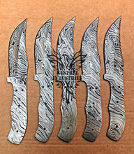 Load image into Gallery viewer, Lot of 5 Custom Handmade Damascus Steel Blank Blade Knife For Knife Making Supplies (SU-111)
