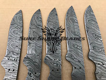 Load image into Gallery viewer, Lot of 5 Damascus Steel Blank Blade Knife For Knife Making Supplies (SU-210)
