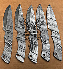 Load image into Gallery viewer, Lot of 5 Custom Handmade Damascus Steel Blank Blade Knife For Knife Making Supplies (SU-108)
