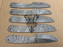 Load image into Gallery viewer, Lot of 5 Damascus Steel Blank Blade Knife For Knife Making Supplies (SU-164)
