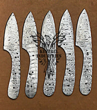 Load image into Gallery viewer, Lot of 5 Custom Handmade Damascus Steel Blank Blade Knife For Knife Making Supplies (SU-113)
