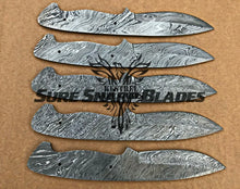 Load image into Gallery viewer, Lot of 5 Damascus Steel Blank Blade Knife For Knife Making Supplies (SU-185)
