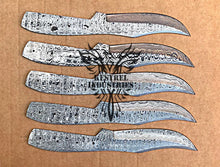 Load image into Gallery viewer, Lot of 5 Custom Handmade Damascus Steel Blank Blade Knife For Knife Making Supplies (SU-152)
