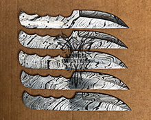 Load image into Gallery viewer, Lot of 5 Custom Handmade Damascus Steel Blank Blade Knife For Knife Making Supplies (SU-143)
