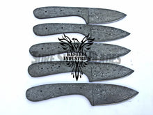 Load image into Gallery viewer, Lot of 5 Damascus Steel Blank Blade Knife For Knife Making Supplies (SU-191)
