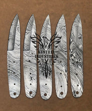 Load image into Gallery viewer, Lot of 5 Custom Handmade Damascus Steel Blank Blade Knife For Knife Making Supplies (SU-127)
