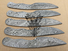 Load image into Gallery viewer, Lot of 5 Damascus Steel Blank Blade Knife For Knife Making Supplies (SU-161)
