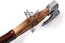 Load image into Gallery viewer, Custom Handmade Carbon Steel Viking Axe with Ash Wood Handle (VA-131)
