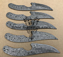 Load image into Gallery viewer, Lot of 5 Damascus Steel Blank Blade Knife For Knife Making Supplies (SU-187)
