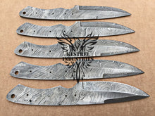 Load image into Gallery viewer, Lot of 5 Custom Handmade Damascus Steel Blank Blade Knife For Knife Making Supplies (SU-135)
