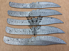 Load image into Gallery viewer, Lot of 5 Custom Handmade Damascus Steel Blank Blade Knife For Knife Making Supplies (SU-150)
