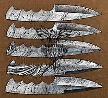 Load image into Gallery viewer, Lot of 5 Custom Handmade Damascus Steel Blank Blade Knife For Knife Making Supplies (SU-120)
