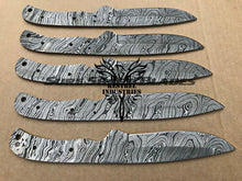 Load image into Gallery viewer, Lot of 5 Damascus Steel Blank Blade Knife For Knife Making Supplies (SU-210)
