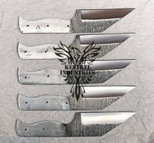 Load image into Gallery viewer, Lot of 5 Custom Handmade 1095 Carbon Steel Blank Blade Knife For Knife Making Supplies (KI-CSB-101)
