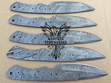 Load image into Gallery viewer, Lot of 5 Custom Handmade Damascus Steel Blank Blade Knife For Knife Making Supplies (SU-157)
