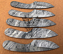 Load image into Gallery viewer, Lot of 5 Custom Handmade Damascus Steel Blank Blade Knife For Knife Making Supplies (SU-119)
