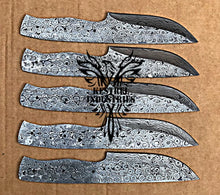 Load image into Gallery viewer, Lot of 5 Damascus Steel Blank Blade Knife For Knife Making Supplies (SU-172)
