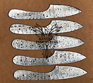 Lot of 5 Custom Handmade Damascus Steel Blank Blade Knife For Knife Making Supplies (SU-113)