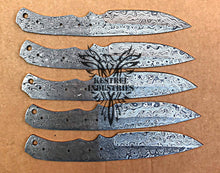 Load image into Gallery viewer, Lot of 5 Custom Handmade Damascus Steel Blank Blade Knife For Knife Making Supplies (SU-110)
