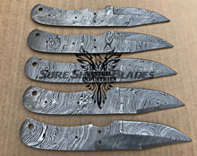 Load image into Gallery viewer, Lot of 5 Damascus Steel Blank Blade Knife For Knife Making Supplies (SU-200)
