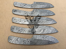 Load image into Gallery viewer, Lot of 5 Damascus Steel Blank Blade Knife For Knife Making Supplies (SU-168)
