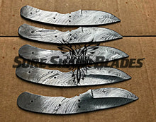 Load image into Gallery viewer, Lot of 5 Damascus Steel Blank Blade Knife For Knife Making Supplies (SU-209)
