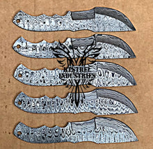 Load image into Gallery viewer, Lot of 5 Damascus Steel Blank Blade Knife For Knife Making Supplies (SU-173)
