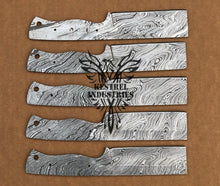 Load image into Gallery viewer, Lot of 5 Custom Handmade Damascus Steel Blank Blade Knife For Knife Making Supplies (SU-128)
