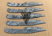 Load image into Gallery viewer, Lot of 5 Damascus Steel Blank Blade Knife For Knife Making Supplies (SU-201)
