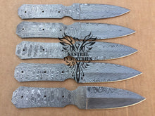 Load image into Gallery viewer, Lot of 5 Custom Handmade Damascus Steel Blank Blade Knife For Knife Making Supplies (SU-132)
