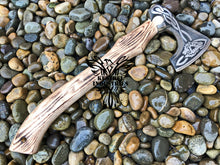 Load image into Gallery viewer, Custom Handmade Carbon Steel Viking Axe with Ash Wood Handle (VA-122)
