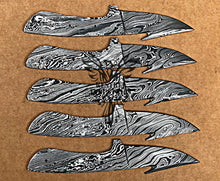 Load image into Gallery viewer, Lot of 5 Damascus Steel Blank Blade Knife For Knife Making Supplies (SU-169)
