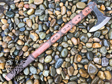 Load image into Gallery viewer, Custom Handmade Carbon Steel Viking Axe with Rose Wood Handle (VA-107)
