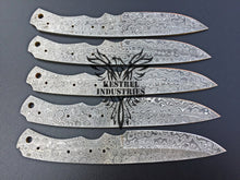 Load image into Gallery viewer, Lot of 5 Custom Handmade Damascus Steel Blank Blade Knife For Knife Making Supplies (SU-136)
