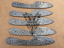 Load image into Gallery viewer, Lot of 5 Custom Handmade Damascus Steel Blank Blade Knife For Knife Making Supplies (SU-146)
