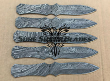 Load image into Gallery viewer, Lot of 5 Damascus Steel Blank Blade Knife For Knife Making Supplies (SU-206)
