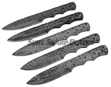 Load image into Gallery viewer, Lot of 5 Damascus Steel Blank Blade Knife For Knife Making Supplies (SU-180)
