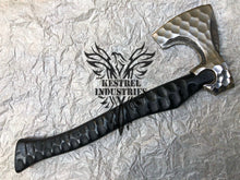 Load image into Gallery viewer, Custom Handmade Carbon Steel Viking Axe with Rose Wood Handle (VA-110)
