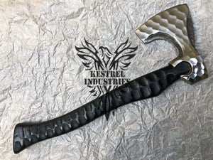 Custom Handmade Carbon Steel Viking Axe with Rose Wood Handle (VA-110)