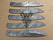 Load image into Gallery viewer, Lot of 5 Damascus Steel Blank Blade Knife For Knife Making Supplies (SU-166)
