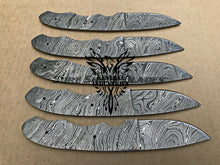 Load image into Gallery viewer, Lot of 5 Damascus Steel Blank Blade Knife For Knife Making Supplies (SU-198)
