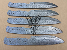 Load image into Gallery viewer, Lot of 5 Damascus Steel Blank Blade Knife For Knife Making Supplies (SU-163)
