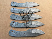 Load image into Gallery viewer, Lot of 5 Custom Handmade Damascus Steel Blank Blade Knife For Knife Making Supplies (SU-145)
