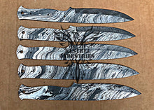 Load image into Gallery viewer, Lot of 5 Custom Handmade Damascus Steel Blank Blade Knife For Knife Making Supplies (SU-107)
