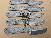 Load image into Gallery viewer, Lot of 5 Damascus Steel Blank Blade Knife For Knife Making Supplies (SU-164)
