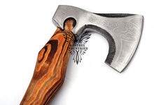 Load image into Gallery viewer, Custom Handmade Carbon Steel Viking Axe with Ash Wood Handle (VA-133)
